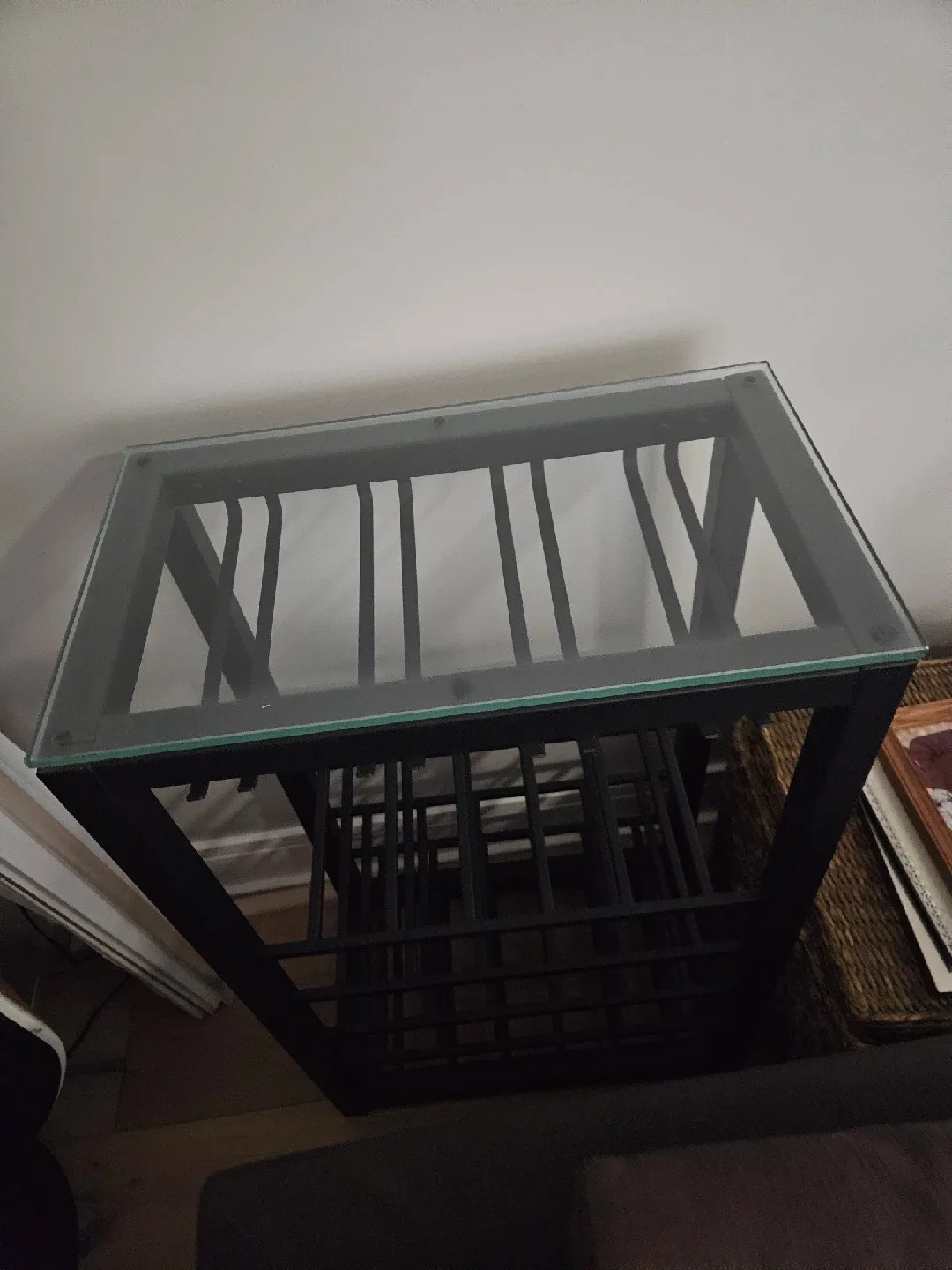 Wine Bar Glass Side Table