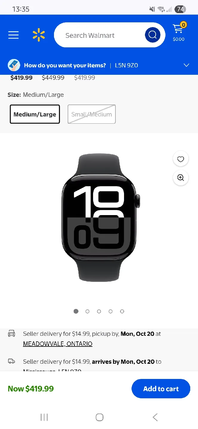 Apple Watch Series 10 - Sport Band - 46mm- Black image indicator(2)