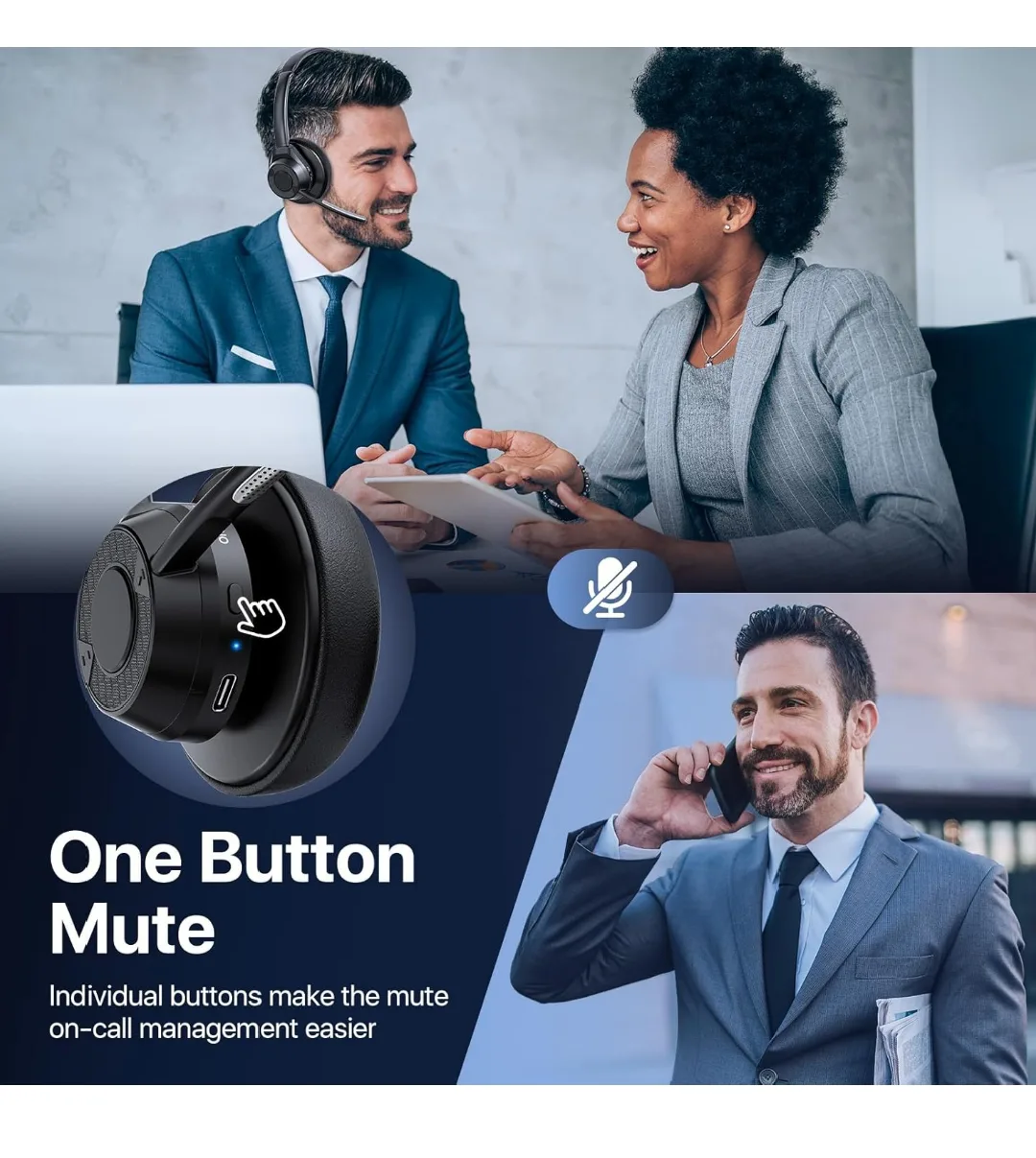 Wireless Headset with Noise Cancellation image indicator(6)