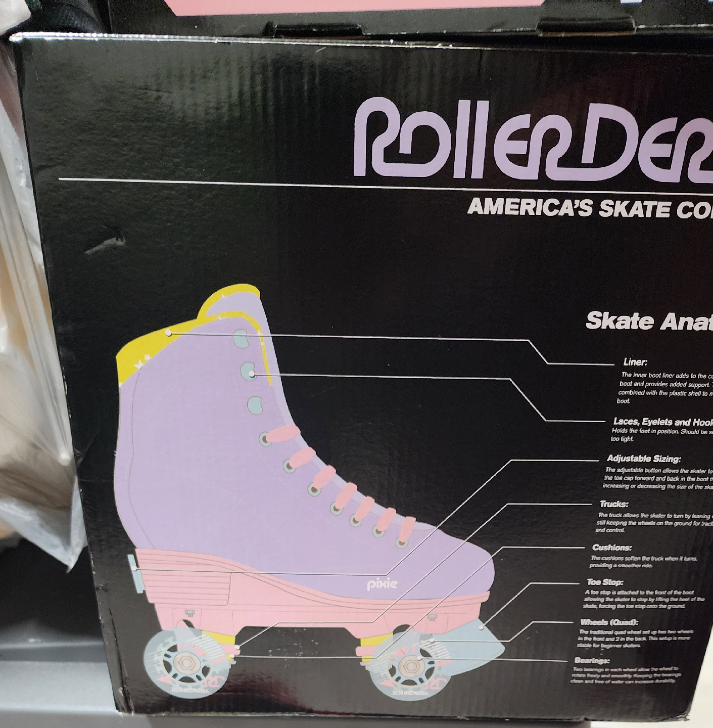Roller Derby Pixie Adjustable Roller Skates Size 3-6 - photo 2