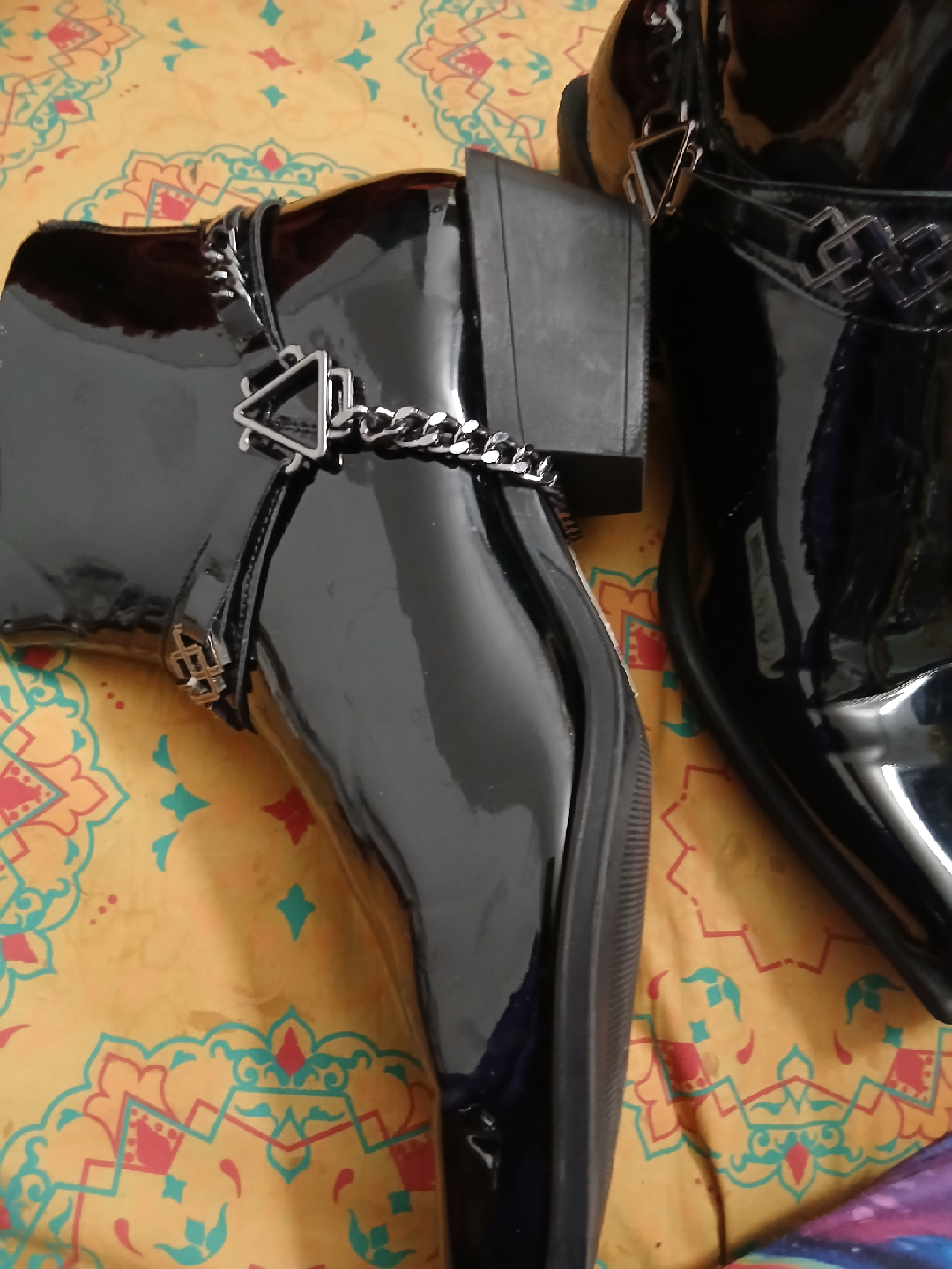 Black Patent Leather Ankle Boots - photo 3