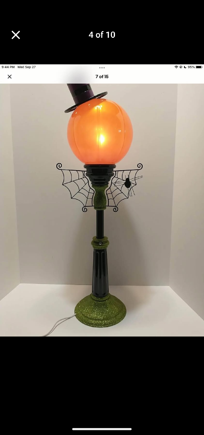 Cracker Barrel Lighted Pumpkin Post Lamp Halloween Adj Up To 36" - photo 5
