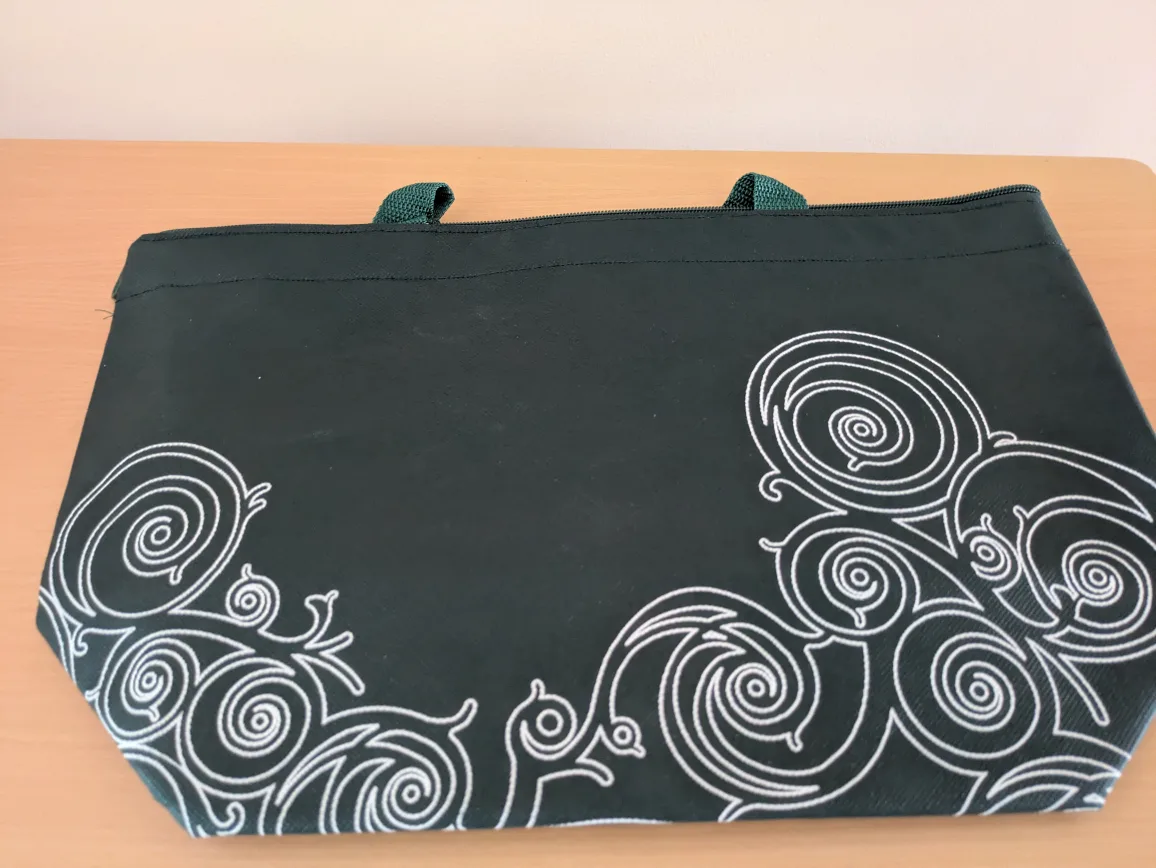 🧡Green insulated reusable grocery bag thumbnail