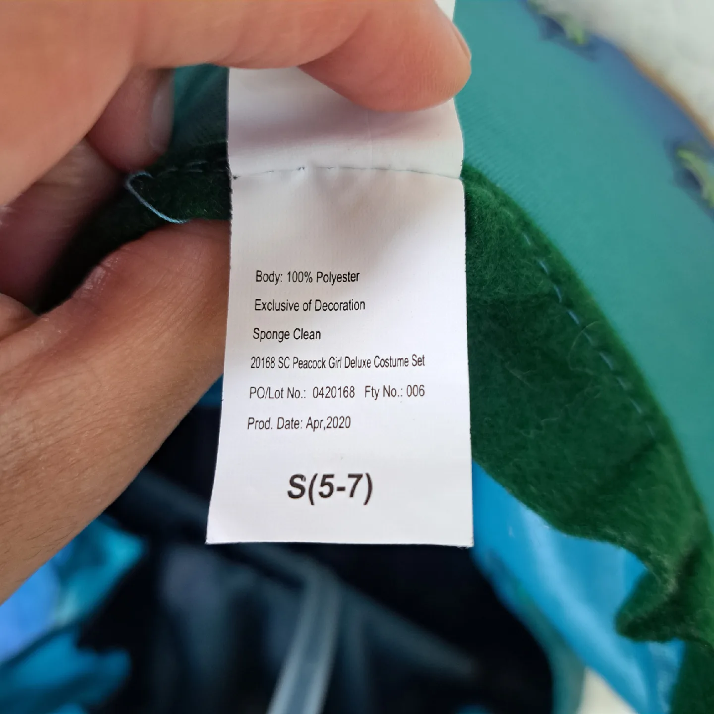 Spookable Creations Peacock Dress.Costume image indicator(10)