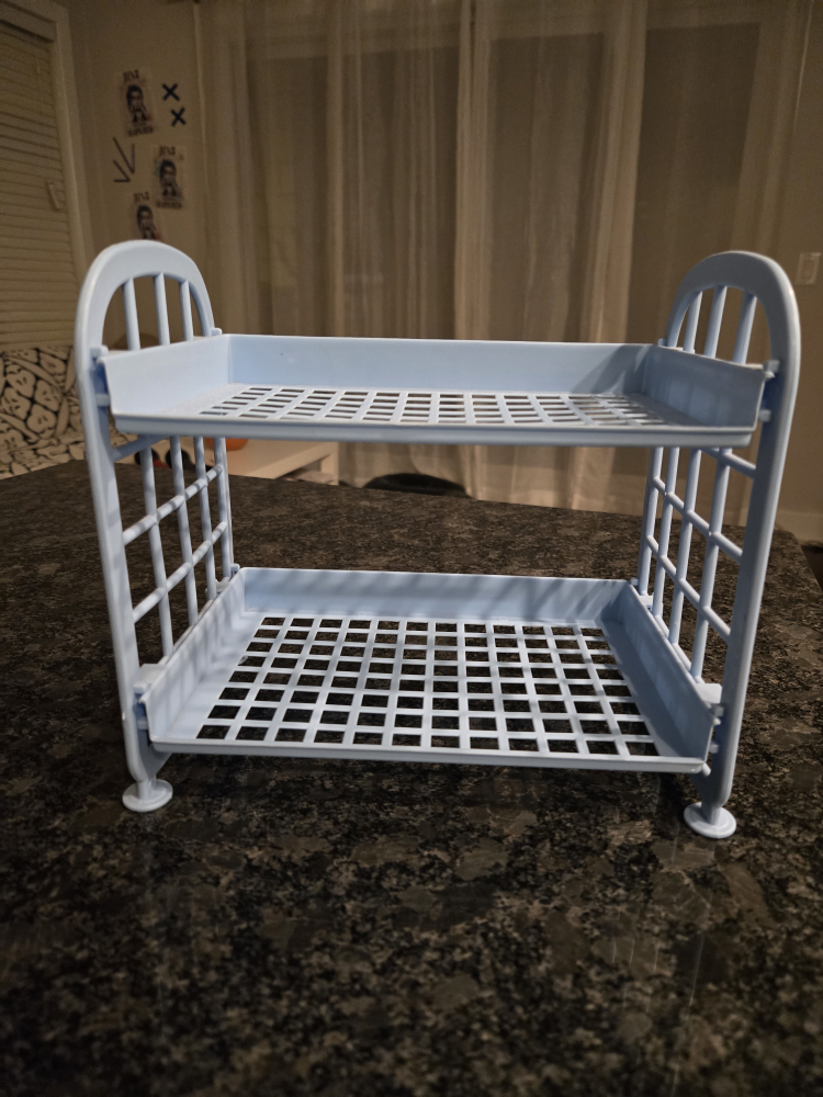 Light Blue 2-Tier Shelf