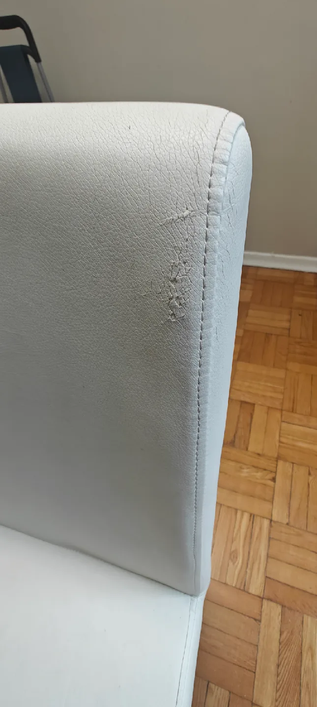 White Leather Dining Chairs (Set of 2) image indicator(5)