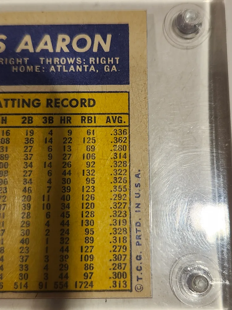 Hank Aaron 1970 Topps 500 Baseball Card image indicator(4)