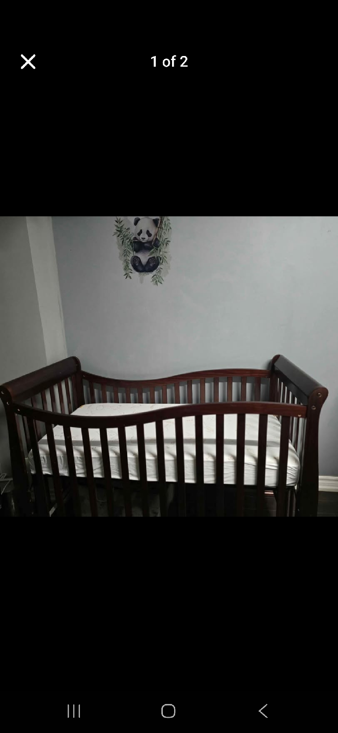 Wooden Baby Crib 7 in one