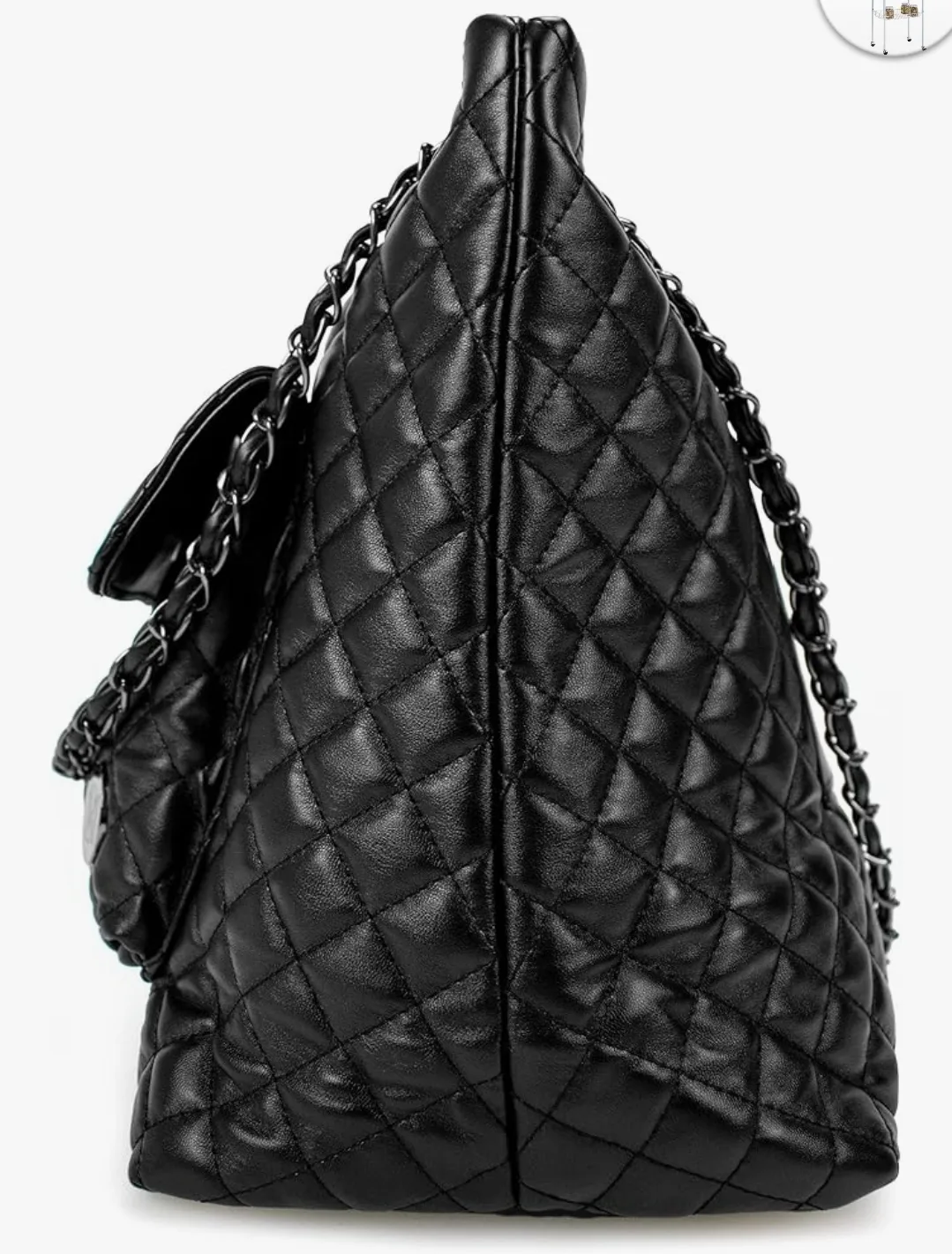 Badgley Mischka Black Quilted Tote Bag image indicator(6)