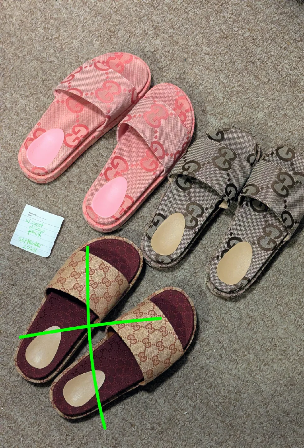 2 pairs Gucci slides - size 10 thumbnail
