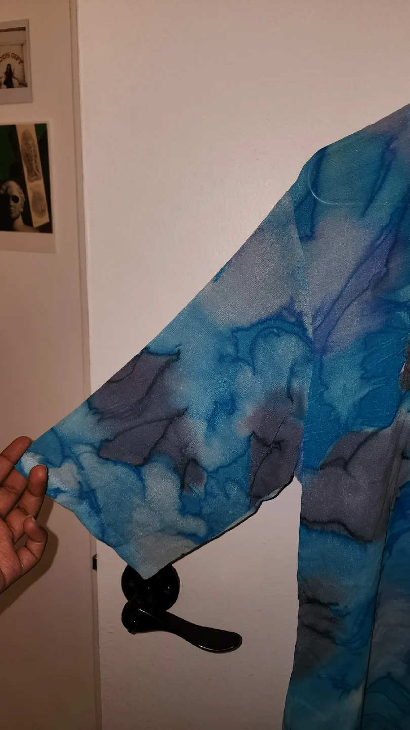 Blue & Grey Patterned Blouse image indicator(2)