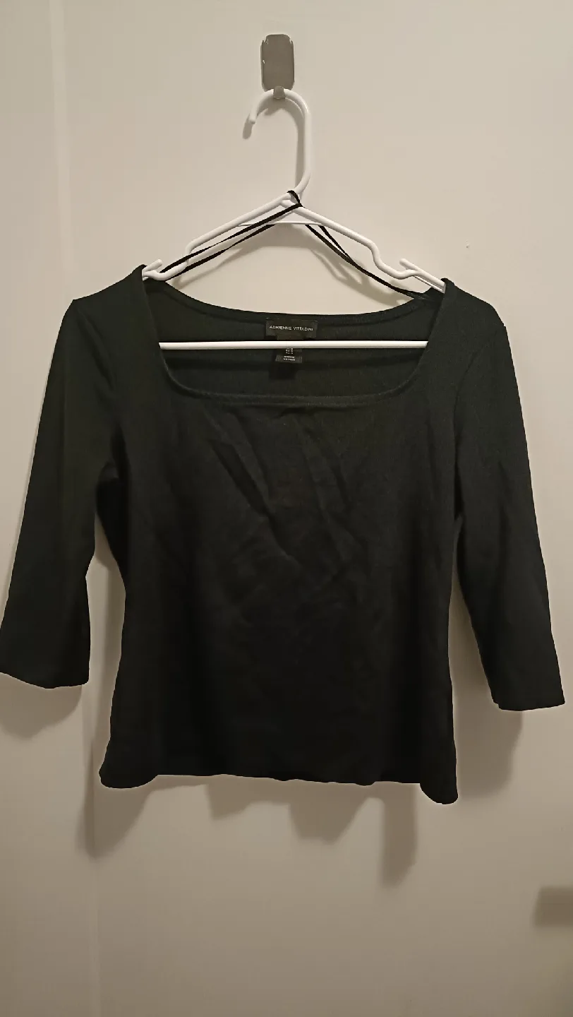 Adrienne Vittadini Black Top - Size S thumbnail