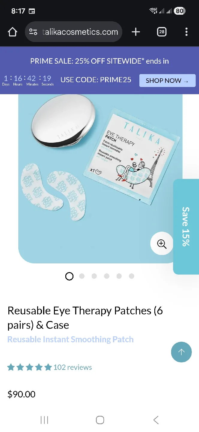 Talika Eye therapy patches - 5 pairs with case image indicator(2)