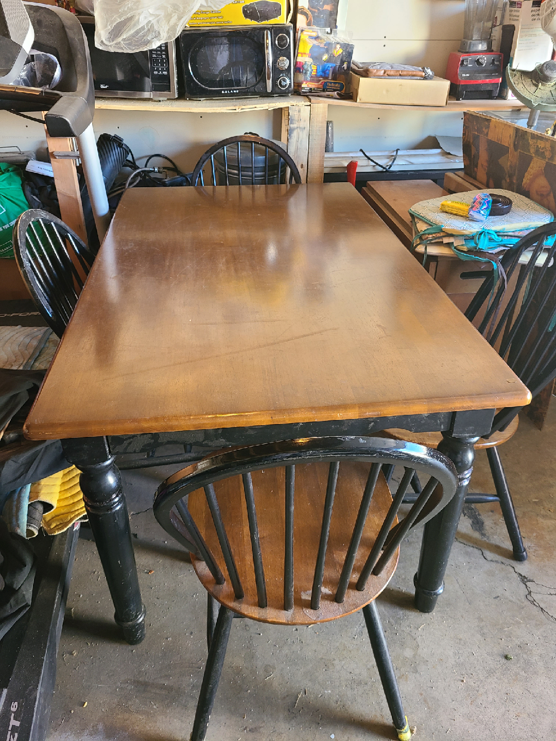 Solid wood Dining Table with Four Chairs - photo 2