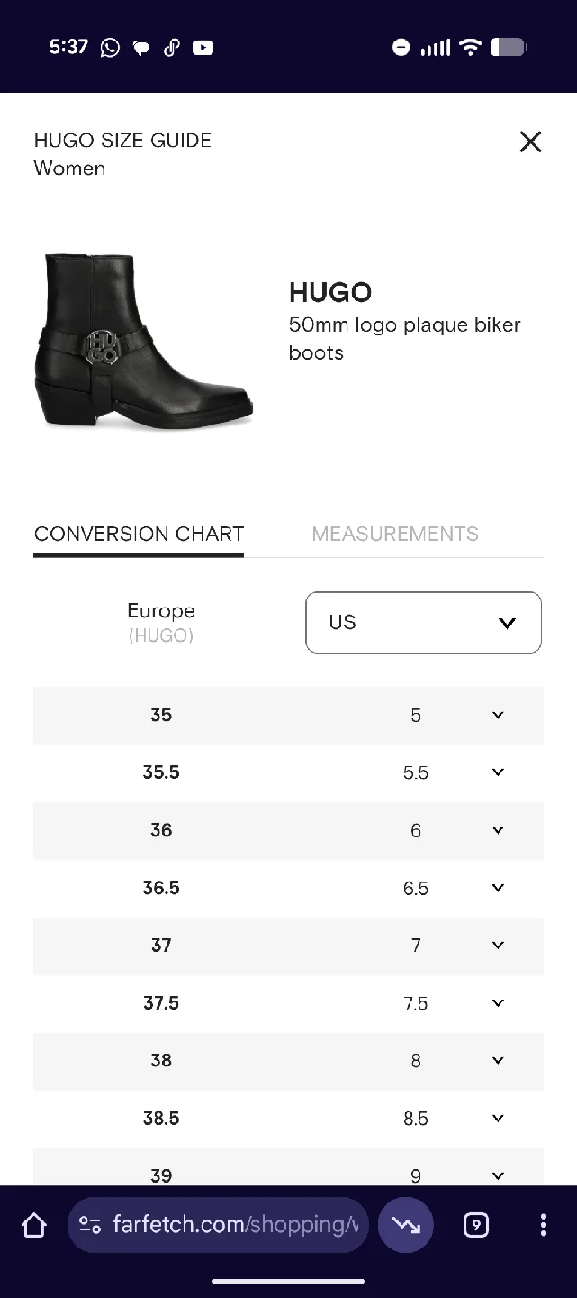 HUGO Hugo Boss  leather moto boots EU37, us 7 image indicator(10)