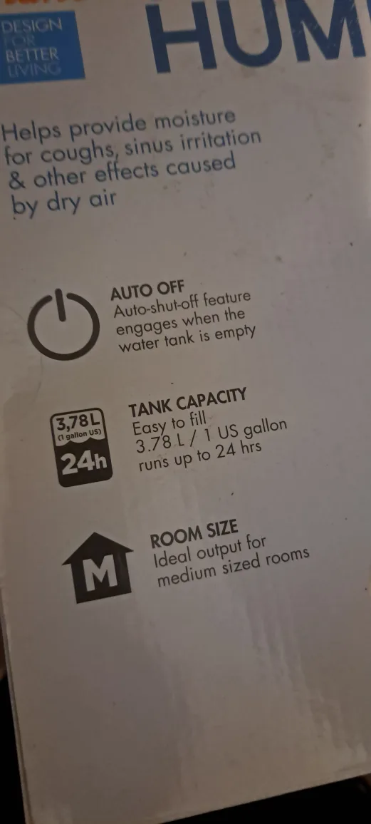 Crane Ultrasonic Cool Mist Humidifier image indicator(4)