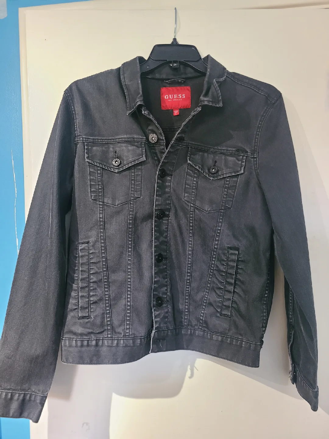 [Large] GUESS Rakim (Black) Denim Jacket w/ Detachable Hood image indicator(4)