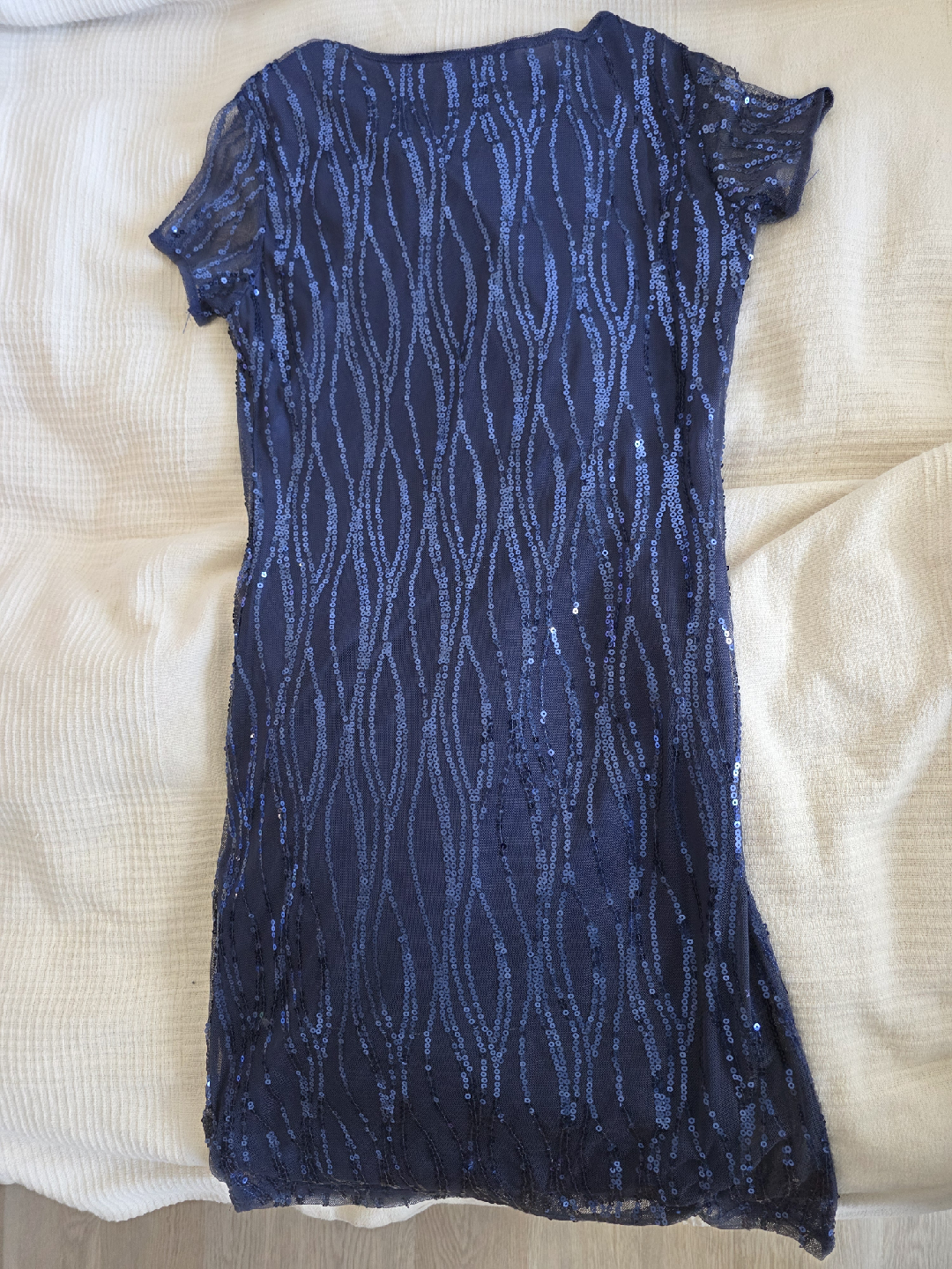 Oodji Collection Blue Sequin Dress - photo 2