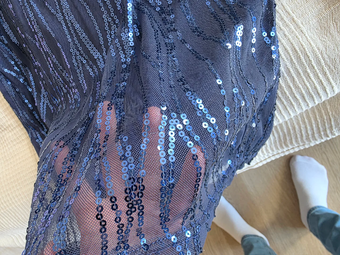 Oodji Collection Blue Sequin Dress image indicator(4)