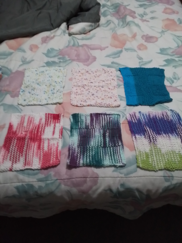 Handmade Knitted Cotton Dishcloths