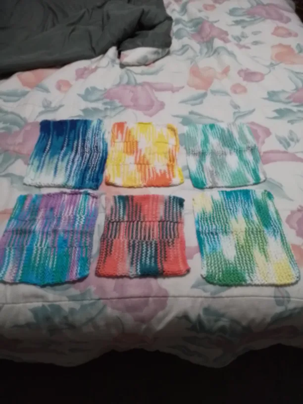 Handmade Knitted Cotton Dishcloths image indicator(2)