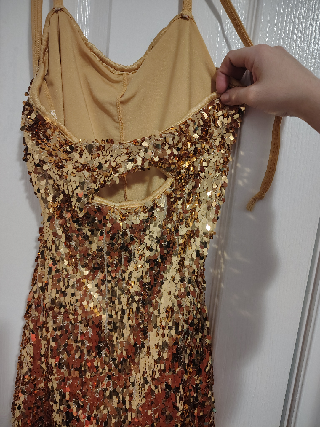 Gold Sequin Dress with Headband - photo 2