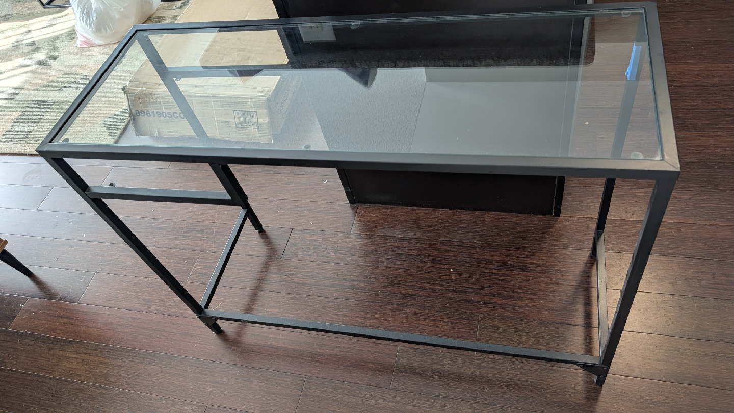 Glass Top Console Table - photo 2