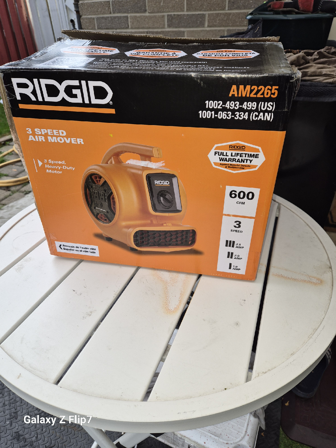RIDGID AM2265 3-Speed Air Mover - Like New!