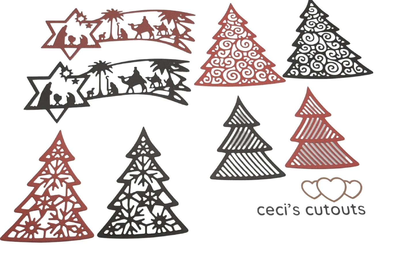 Christmas Paper Cutouts, Scrapbooking Embellishments - photo 2