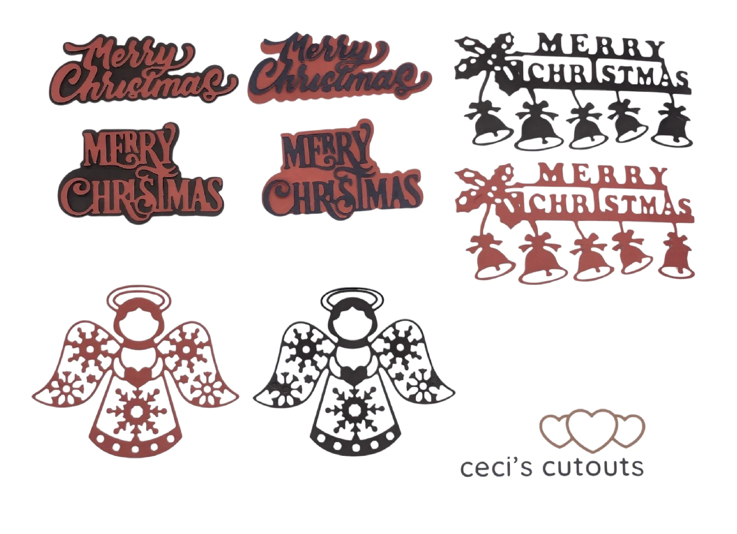 Christmas Paper Cutouts, Scrapbooking Embellishments - photo 3
