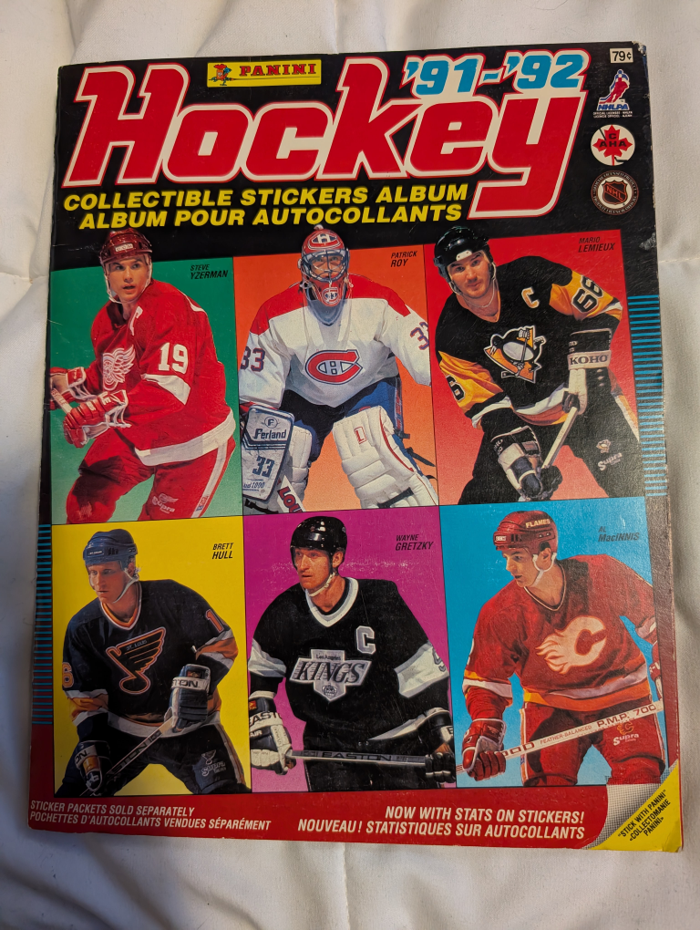 Panini Hockey '91-'92 Collectible Stickers Album Complete