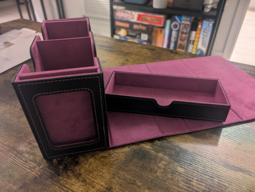 Trading Card Game Deck Box - Black & Purple