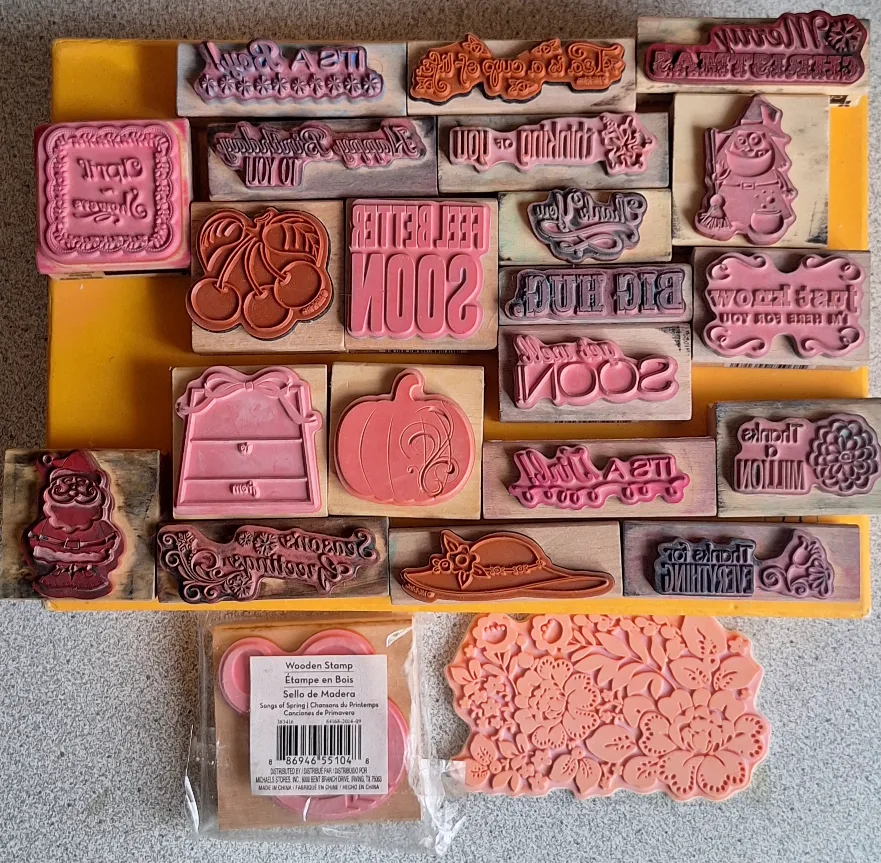 Variety of 40 Craft Stamps - New & Used image indicator(4)