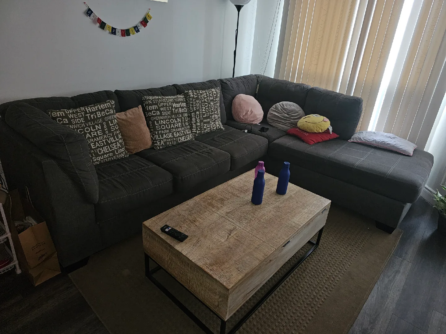 Sectional Sofa - Grey, Dimensions 38"h x 113"w x 90"d image indicator(4)