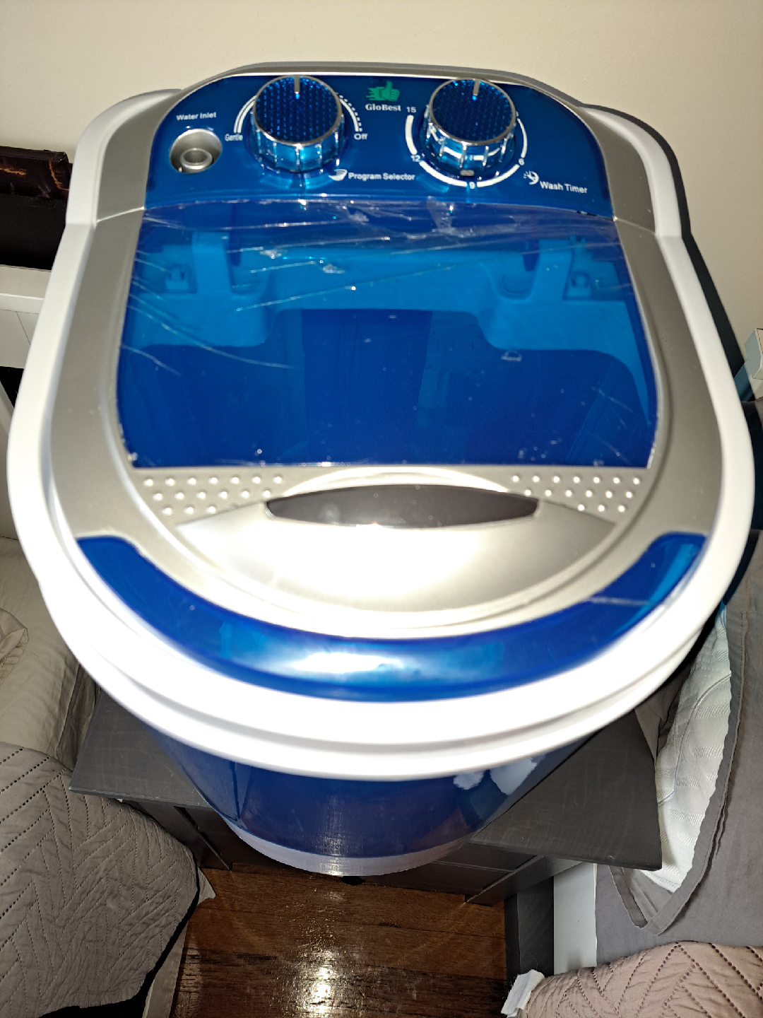 Portable Washing Machine, Blue/White - photo 2