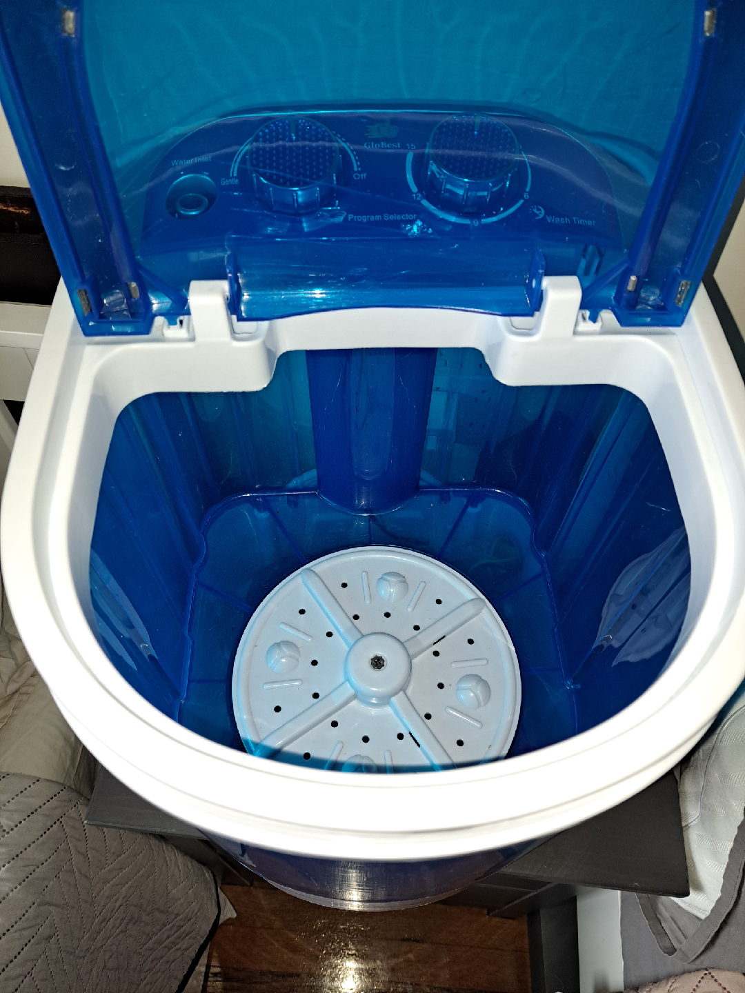 Portable Washing Machine, Blue/White - photo 3