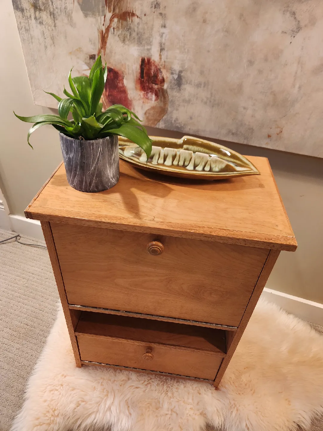 Side Table/ Cabinet great for spare kitchen appliance storage.