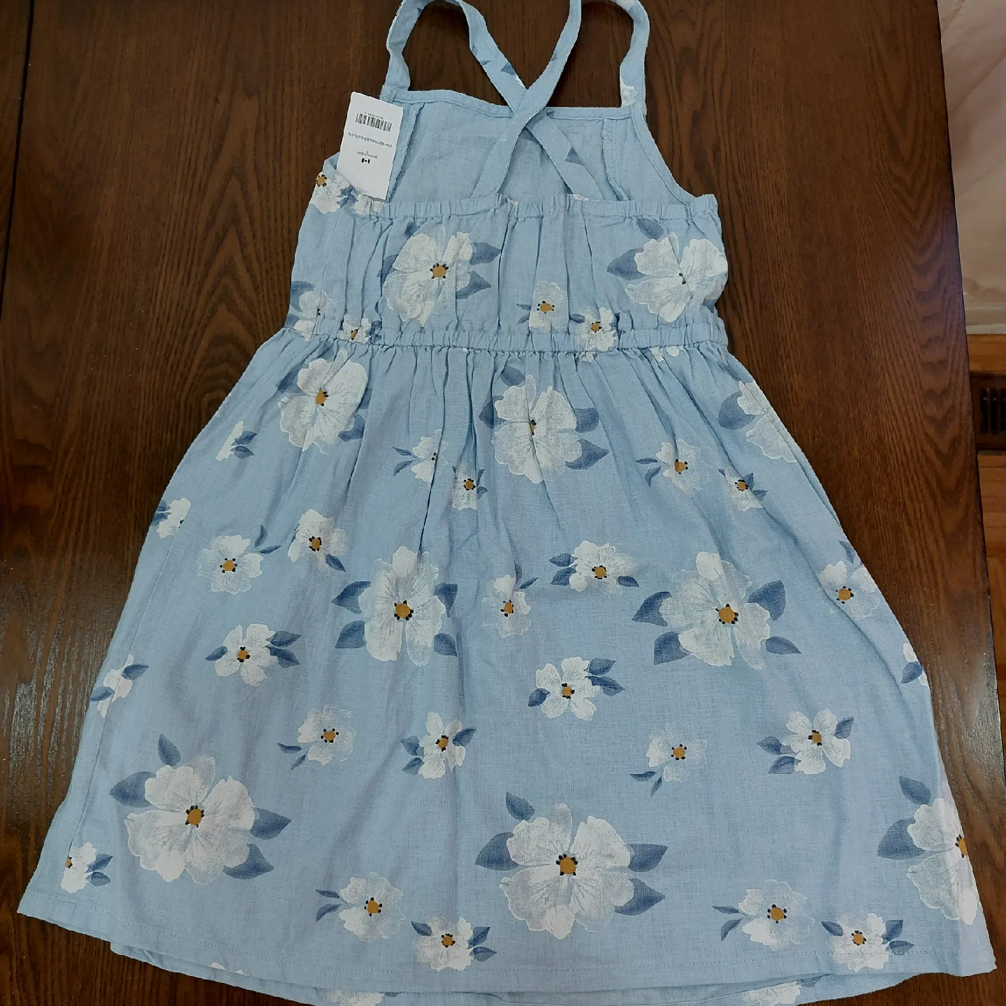 Carter's Blue Floral Dress Size 8 image indicator(2)
