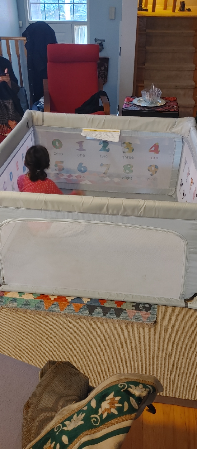 Baby Playpen with ABC and 123 Design