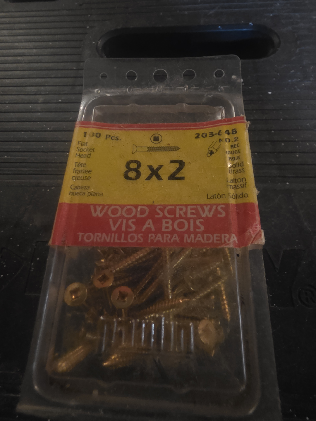 8x2 Wood Screws - 100 Pcs