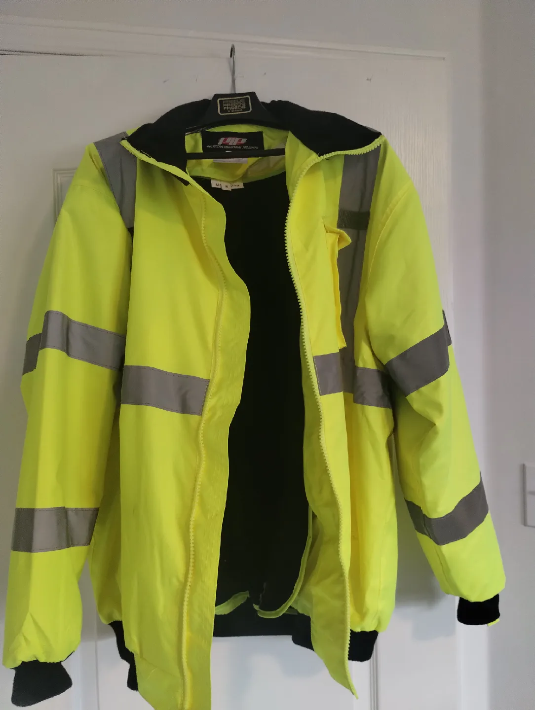 yellow safety double lined work Jacket - Size M thumbnail
