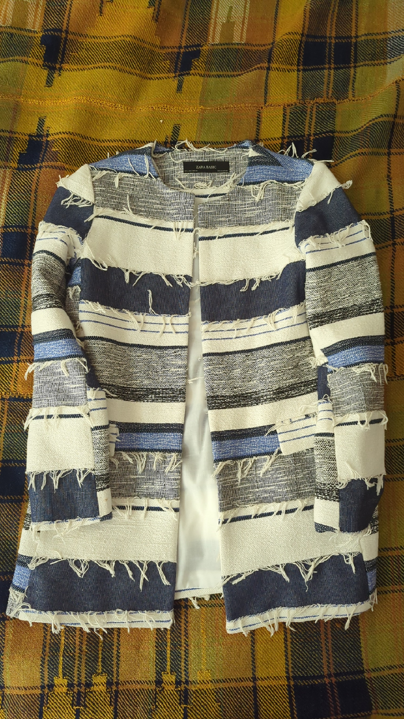 Zara Basic Striped Jacket - Size S