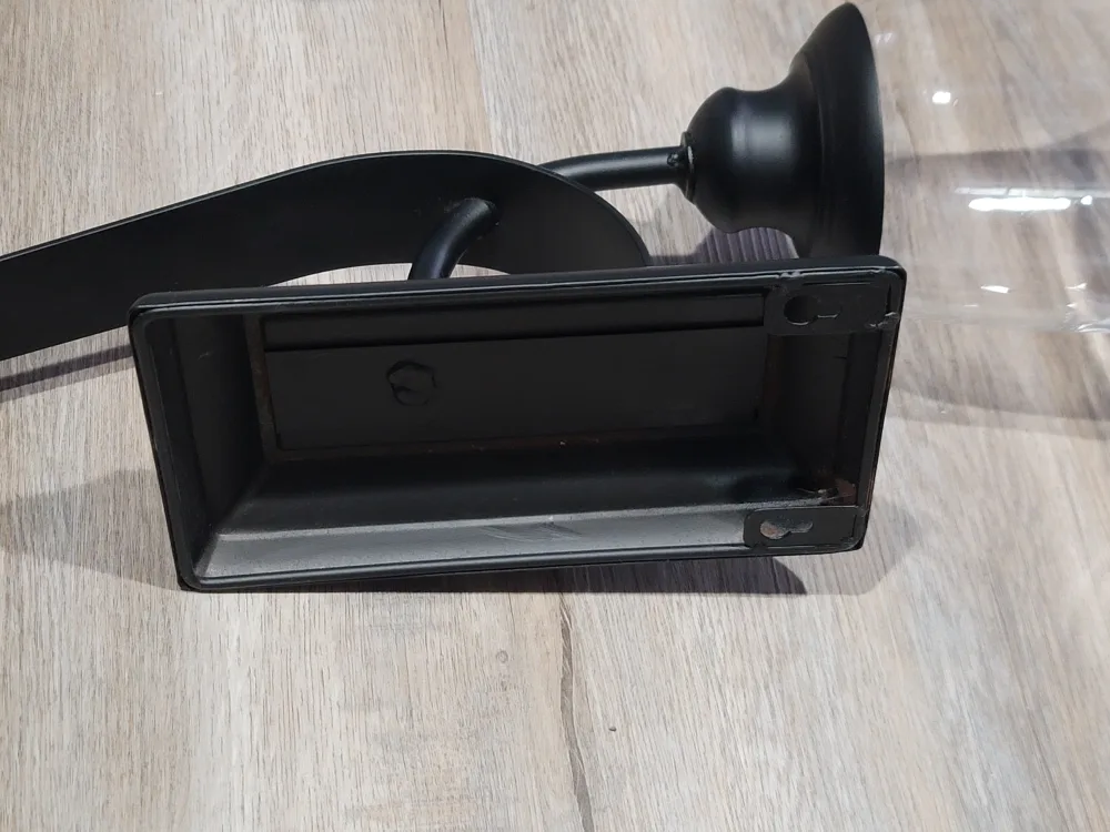 🥕 Black Wall Sconce with Glass Shade image indicator(4)