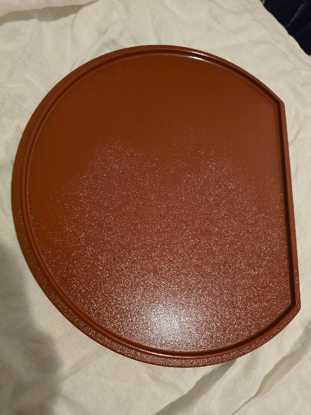 Round Serving Tray  Placemat - Black/ Red Japan Made thumbnail