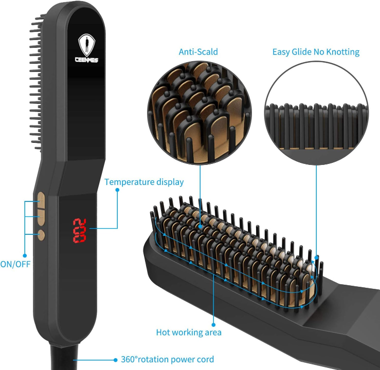 Beard Straightener with FREE Beard Oil Anti-Scald Beard - photo 2