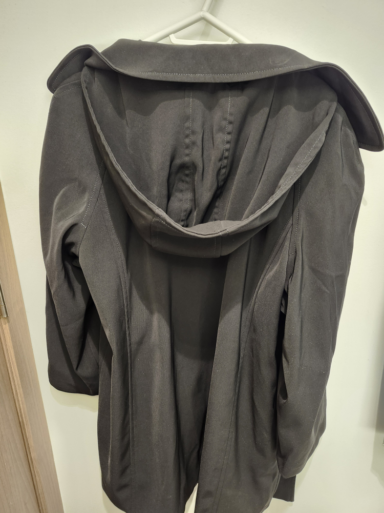 London Fog Black Hooded Trench Coat