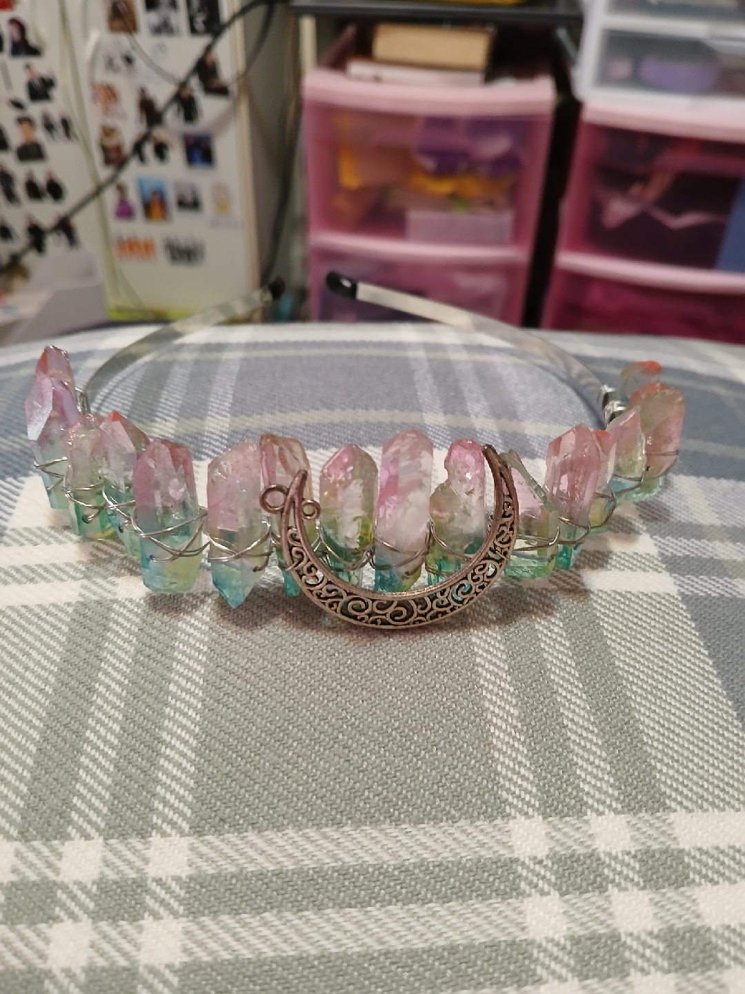 Crystal Quartz Moon Headband