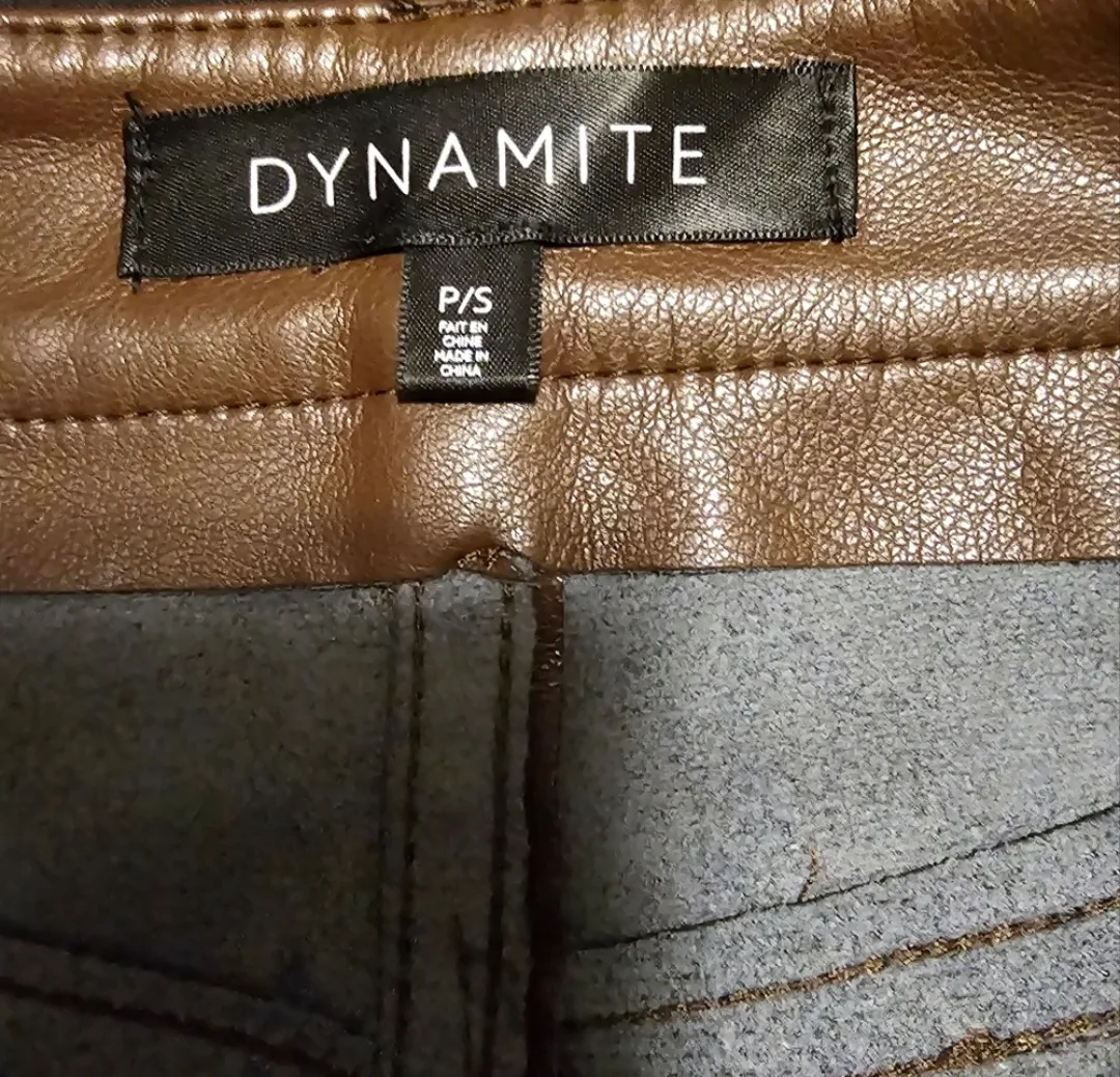 Dynamite Brown Faux Leather Skirt - Size S image indicator(2)