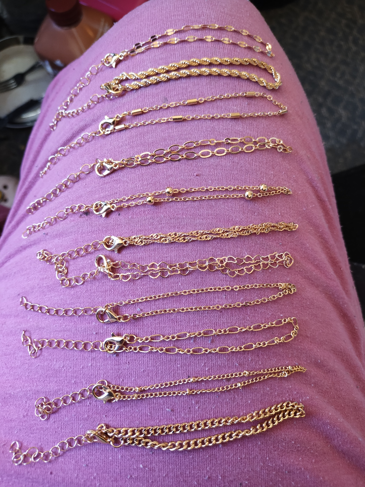 Gold Coloured Chain Bracelets