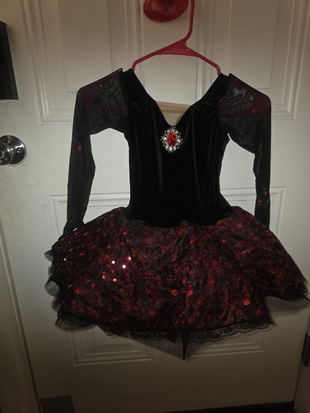 Dance Costume - Red & Black - Size MC